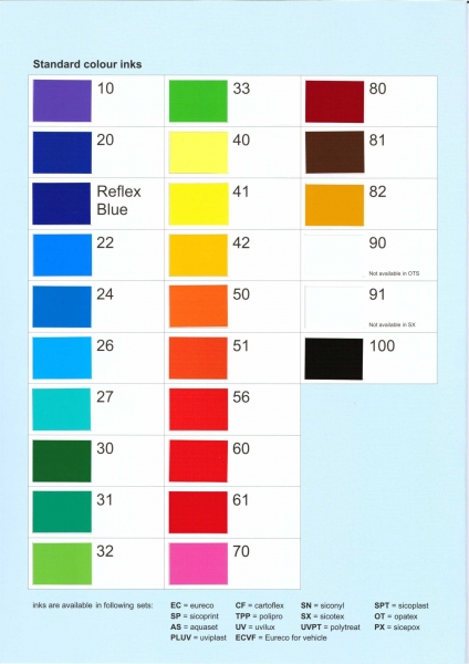 Farbkarte für alle SICO Farbsysteme